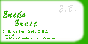 eniko breit business card